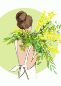 Mari&eacute;e &eacute;l&eacute;gante au bouquet verdoyant
